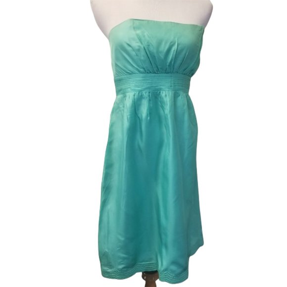 Shoshanna Dresses & Skirts - Shoshanna mint SILK tube top dress women's size 8 (275)